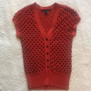 Marc byMarc Jacobs silk blend beaded sweater vest